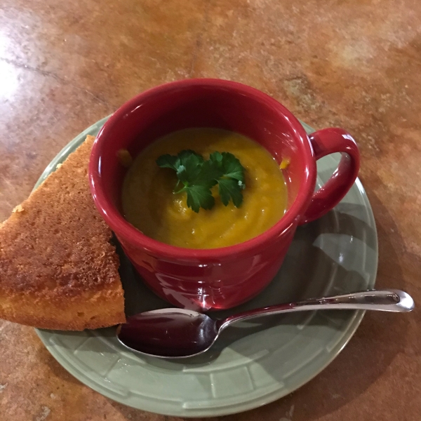 Winter Squash Soup with a Sweet Heat