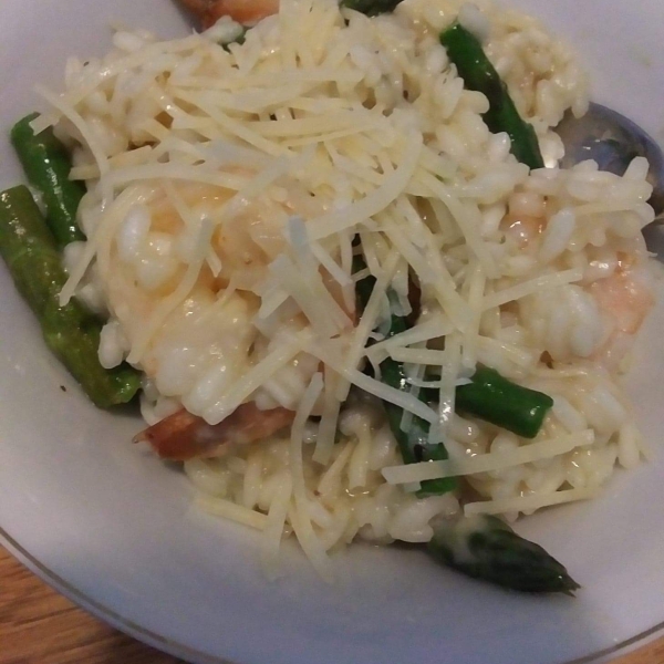 Garlic Shrimp and Asparagus Risotto