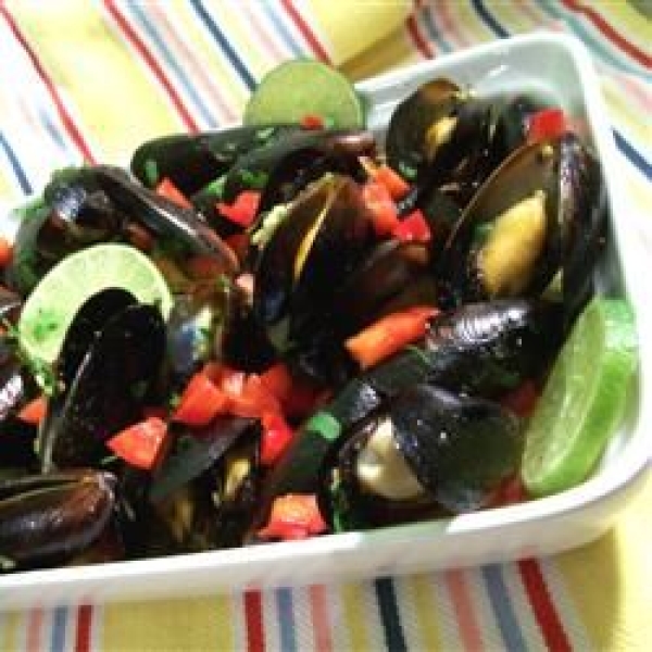 Grilled Mussels with Curry Butter