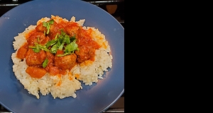 Little Lamb Meatballs in a Spicy Eggplant Tomato Sauce