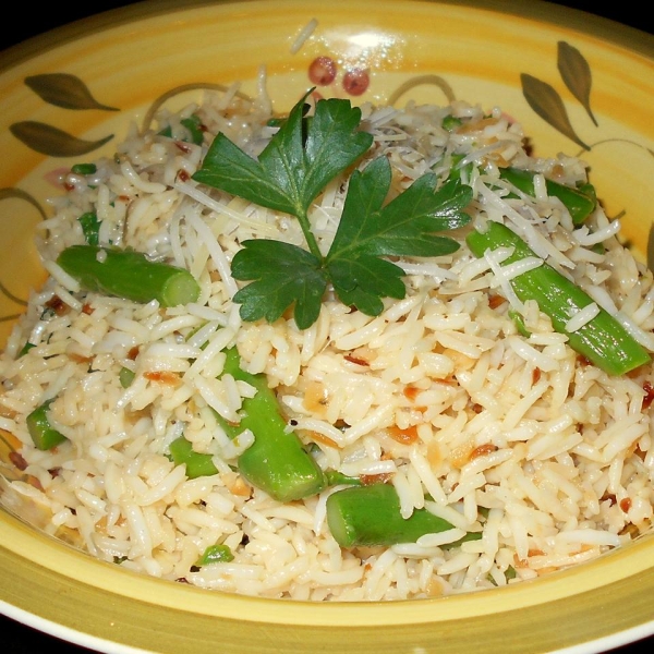 Parmesan Asparagus Rice