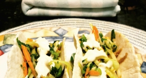 Slow Cooker Asian Chicken Tacos with Broccoli Slaw