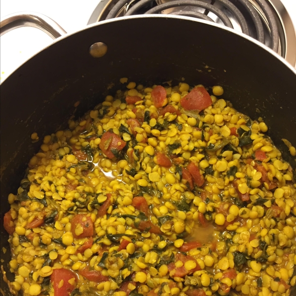 Mung Bean Dahl with Spinach