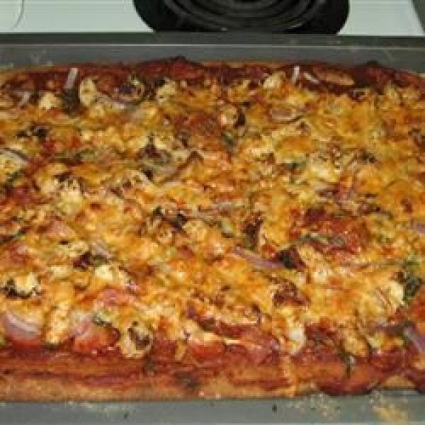 Chicken and Chourico Pizza
