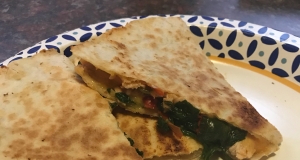 Chicken, Tomato, and Spinach Quesadillas