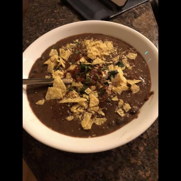 Instant Pot Spicy Black Bean Soup (Vegan)