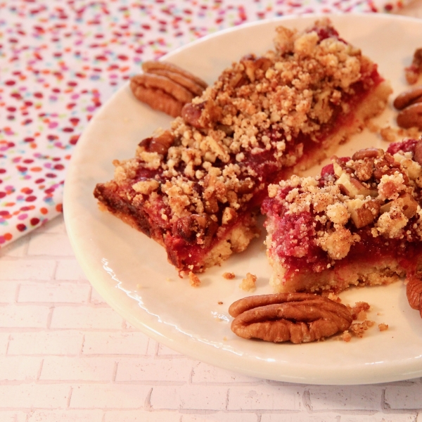 Keto Cranberry Streusel Bars