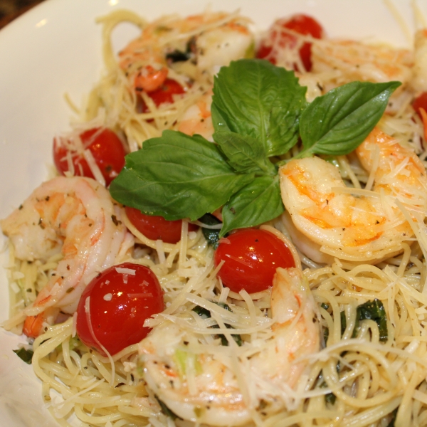 Baked Shrimp Scampi with Linguine