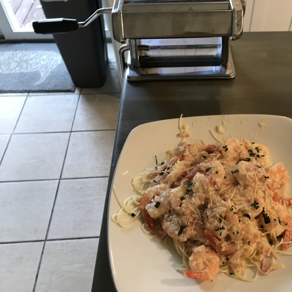 Baked Shrimp Scampi with Linguine