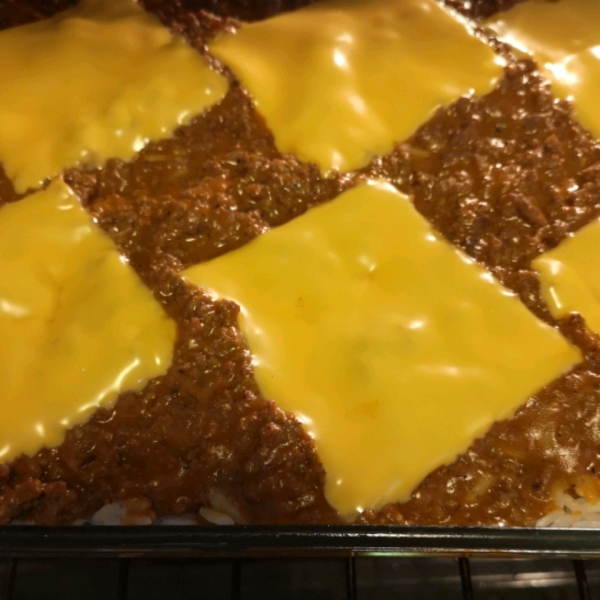 Ground Beef and Rice with Cheese