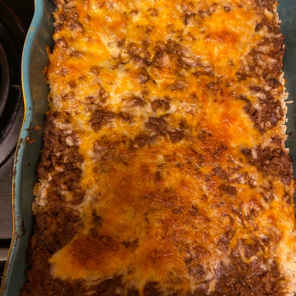 Ground Beef and Rice with Cheese