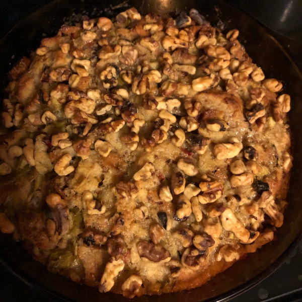 Fresh Rhubarb Bread Pudding