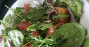 Watermelon and Feta Salad with Arugula and Spinach