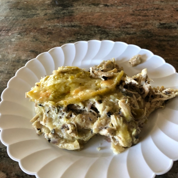 Green Chile Stacked Enchiladas