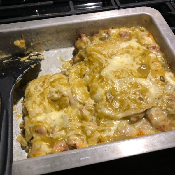 Green Chile Stacked Enchiladas