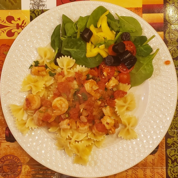 Spicy Shrimp and Tomato Scampi