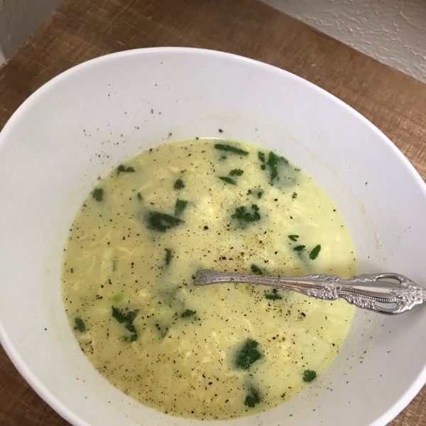 Curried Coconut Egg Drop Soup