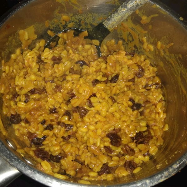 Indian Curried Barley Pilaf