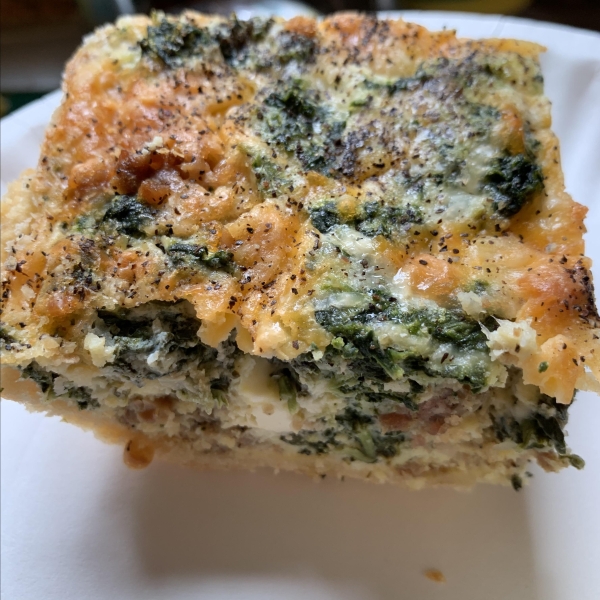 Cheesy Sausage Mushroom Quiche