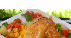 LaWanna's Mango Salsa on Tilapia Fillets