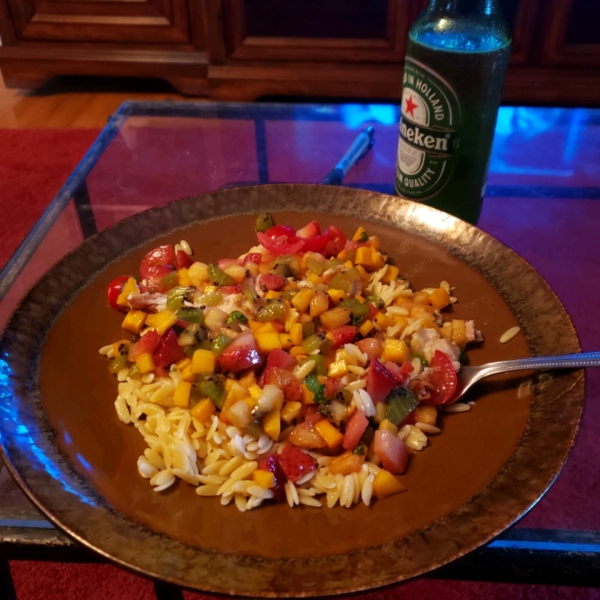 LaWanna's Mango Salsa on Tilapia Fillets