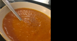 Vegan Roasted Red Pepper and Carrot Soup