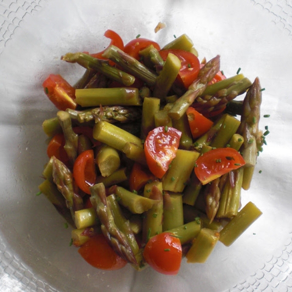 Warm Asparagus Salad with Tomatoes