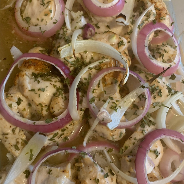 Baked Chicken and Onions