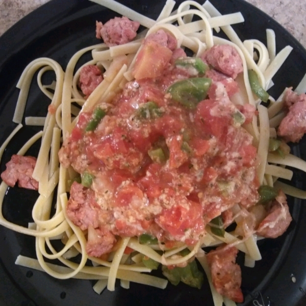 Ground Sausage Spaghetti