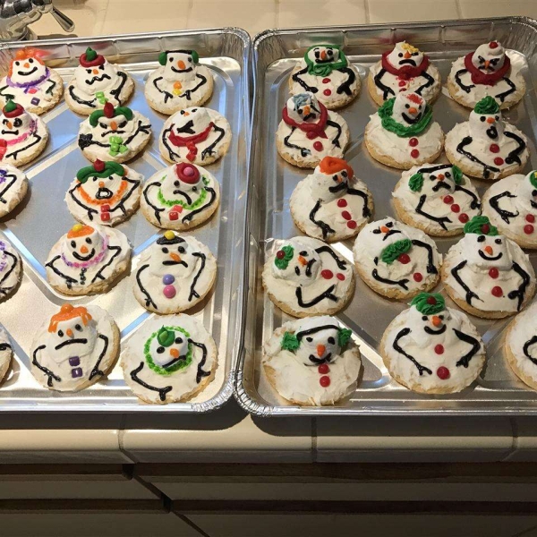 Melted SnowMan Cookie
