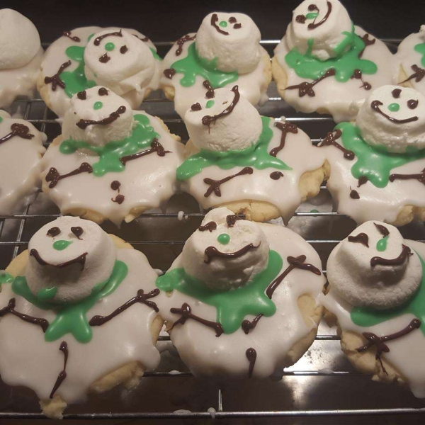 Melted SnowMan Cookie