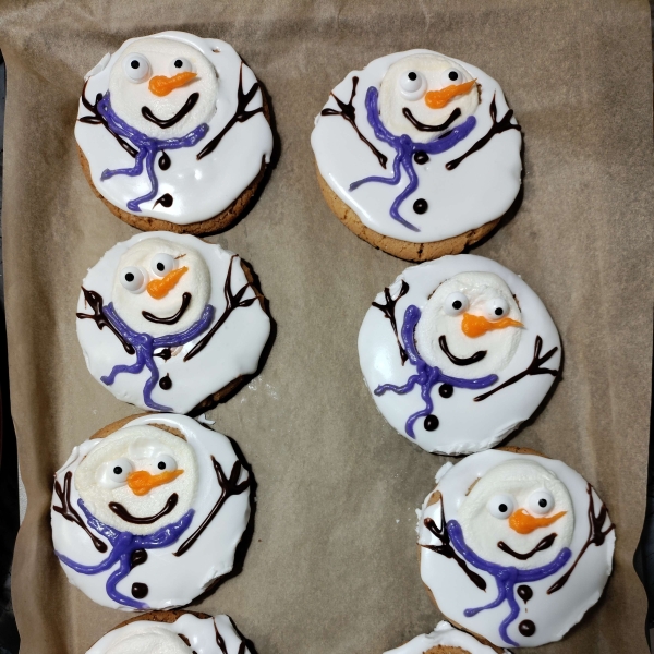Melted SnowMan Cookie