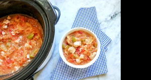 Slow Cooker Spaghetti Squash Chicken Soup