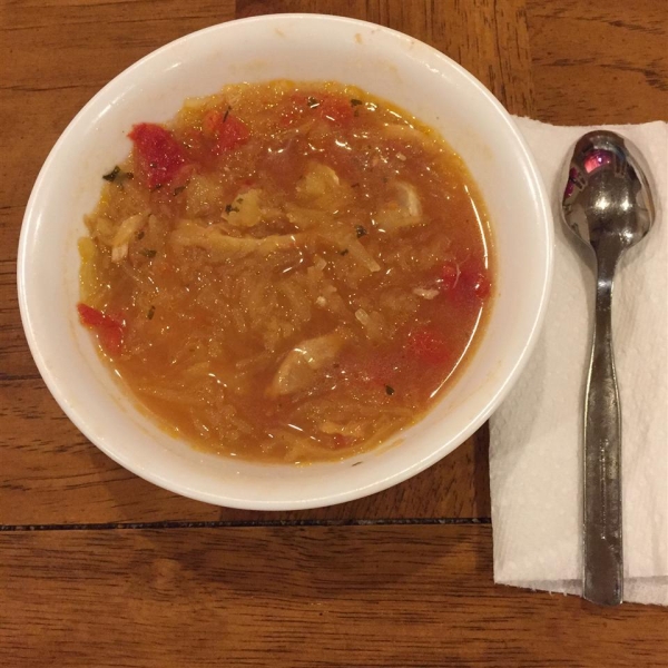 Slow Cooker Spaghetti Squash Chicken Soup