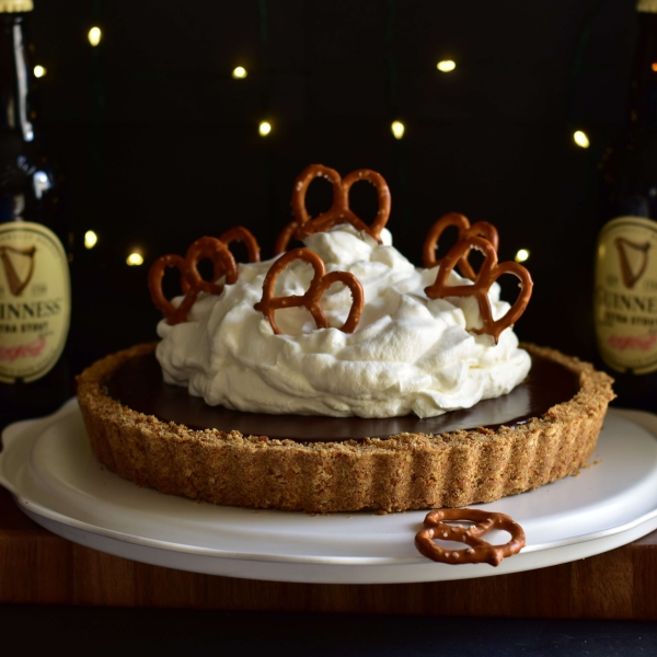 Guinness, Chocolate, and Caramel Tart