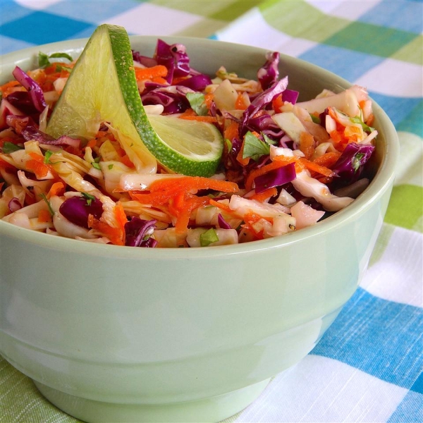 Tri-Color Slaw with Lime Dressing