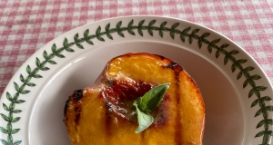Grilled Peaches and Ice Cream