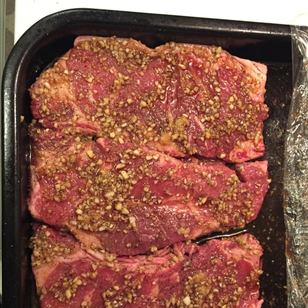 Savory Garlic Marinated Steaks