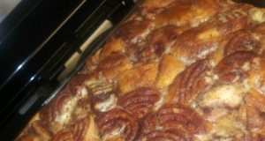 Banana Cinnamon Roll Casserole