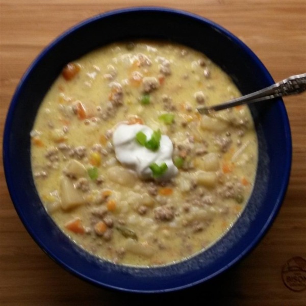 Cheeseburger Vegetable Soup