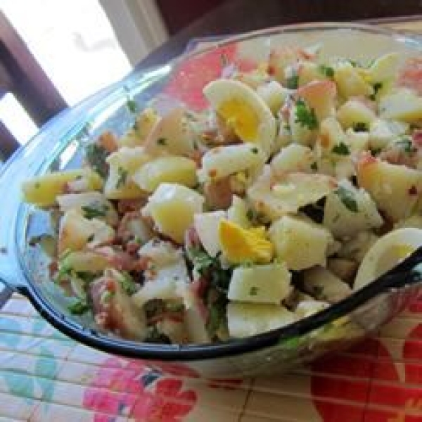 Roasted Potato Salad with Balsamic-Bacon Vinaigrette