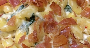 Macaroni and Cheese with Greek Yogurt and Spinach