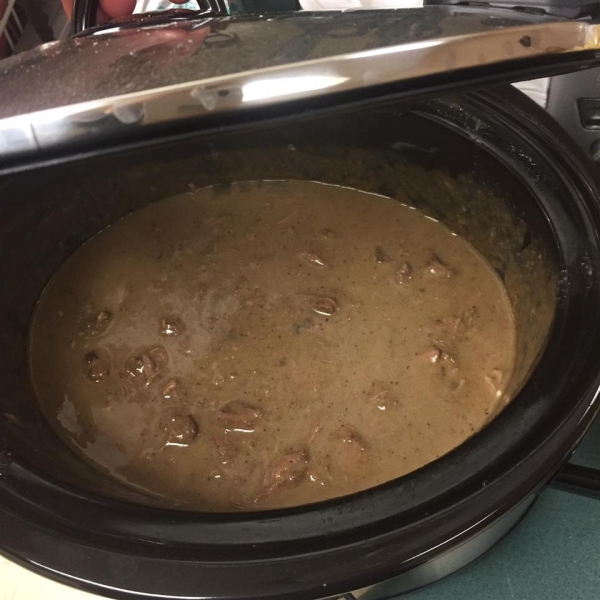 Slow Cooker Venison Stroganoff Meal