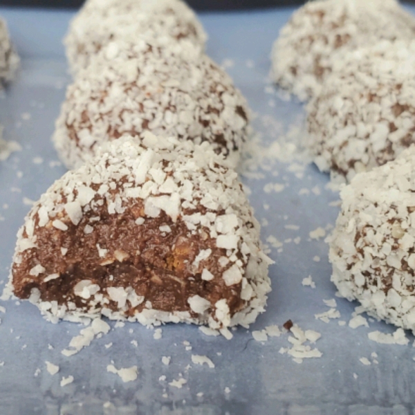 Coconut-Coated Chocolate Rum Balls