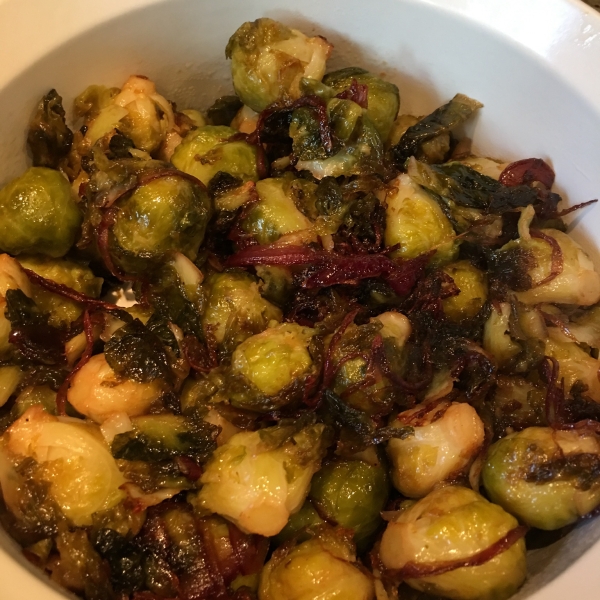 Caramelized Brussels Sprouts with Pistachios