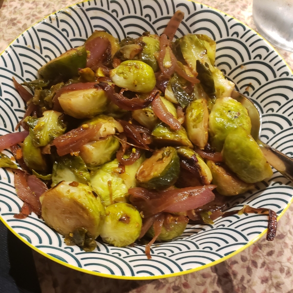 Caramelized Brussels Sprouts with Pistachios