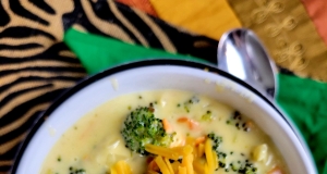 Roasted Broccoli-Cheese Soup