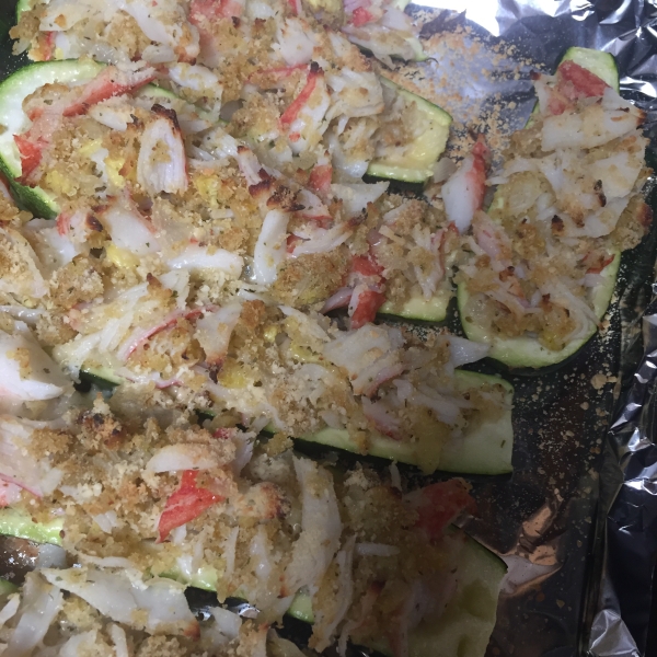 Crabmeat-Stuffed Zucchini Boats