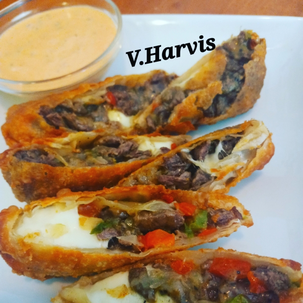 Philly Cheesesteak Egg Rolls