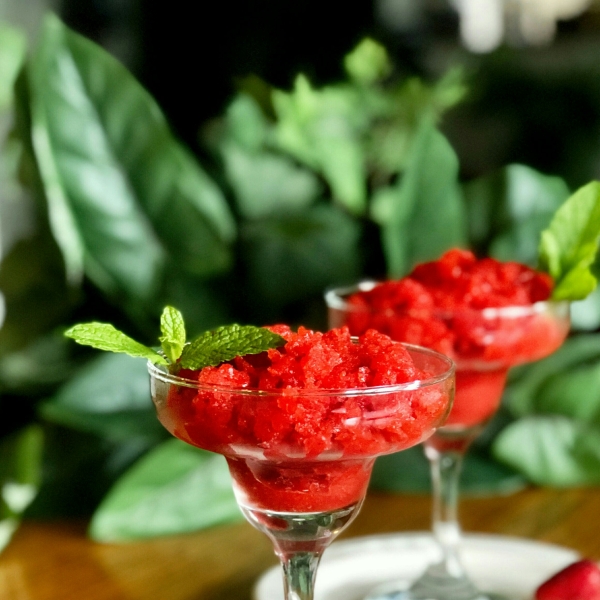 Fresh Strawberry Granita